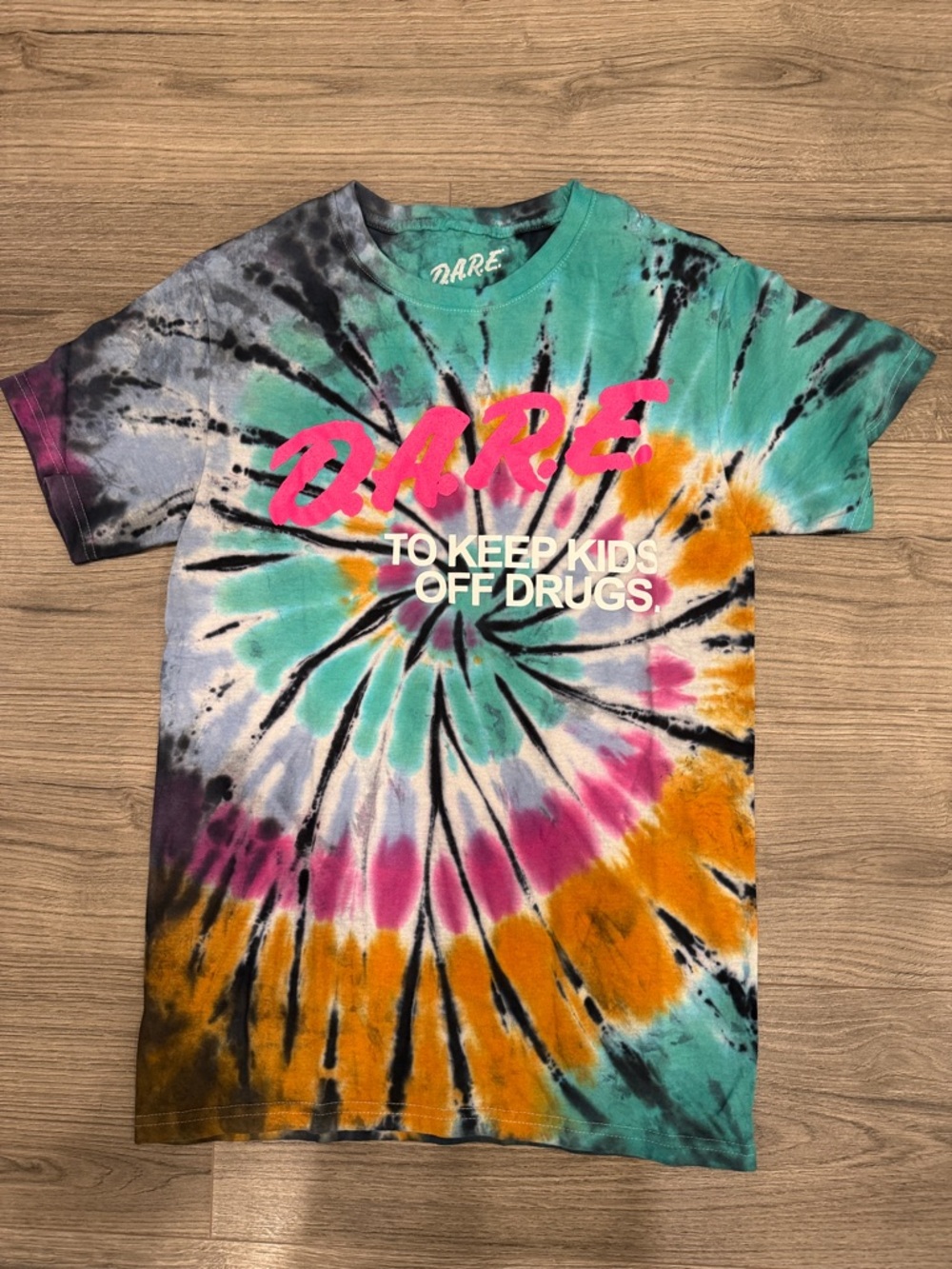 D.A.R.E. to Keep Kids Off Drugs Tye Dye Tee Men’s Size Small